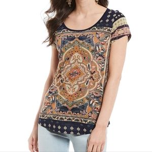 Lucky Brand Persian Carpet Scoop Blouse